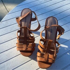 Call It Spring Tan Strappy Sandals